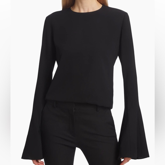 FRAME Bell Sleeve Blouse Black M - Picture 1 of 10